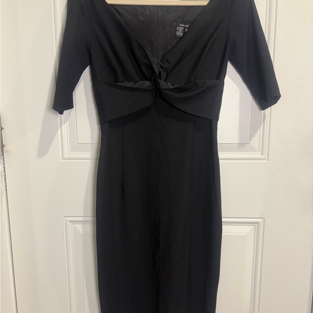 Zara Black Long Sleeve Dress